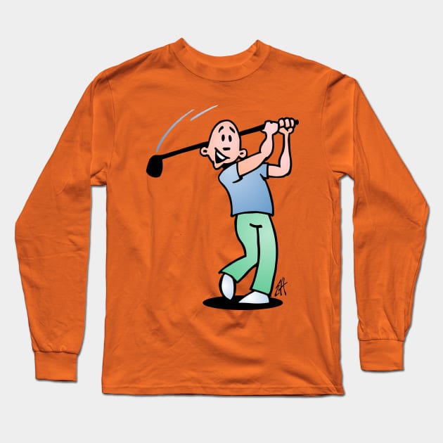 Golf Long Sleeve T-Shirt by Cardvibes